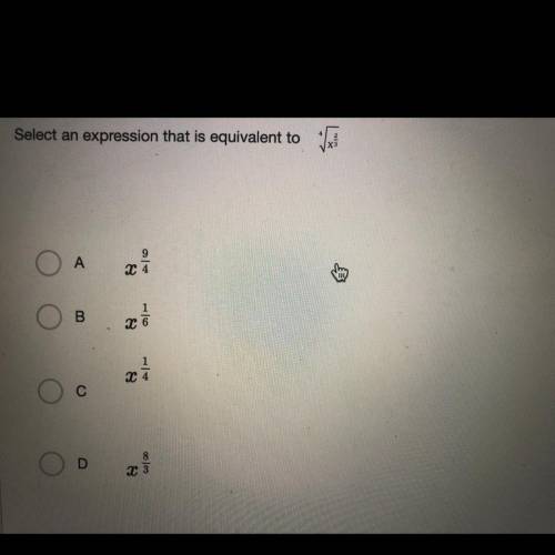 Select an expression that is equivalent to four square root of two over X3￼