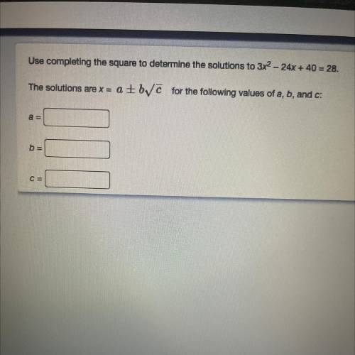 Help me Determine the solutions to 3x^2-24x+40=28