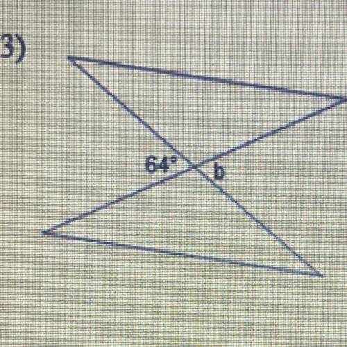 What is the answer?? What number replaces b? Measuring angles