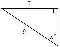 17. Find the value of x. Round to the nearest degree.