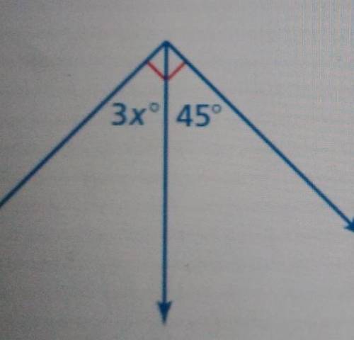 Tell whether the angles are complementary or supplementary. Then find the value of x​