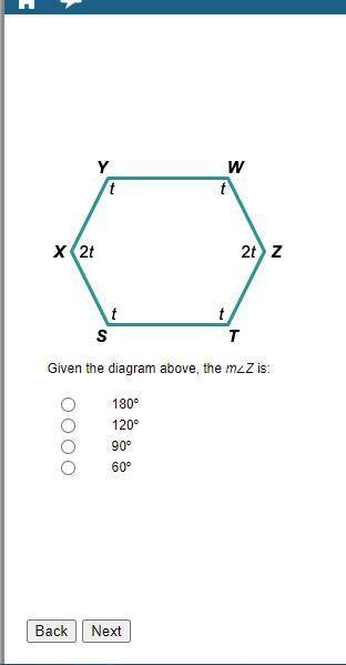 Given the diagram above, the m∠Z is: