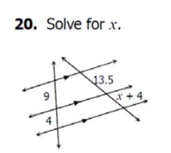 Solve for X. **Geometry**