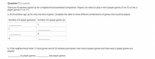 There are 50 athletes signed up for a neighborhood basketball competition. Players can select to pl