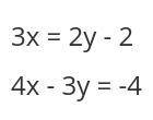 Solve the following question using the elimination method :)