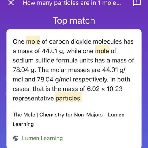 How many particles are in 1 mole of CO2?