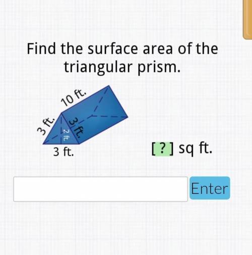 Find the surface area of the triangular prism ​