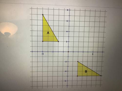 Describe the transformation that will map triangle A to triangle B and illustrate the similarity be