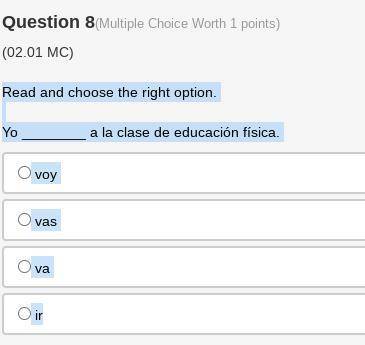 This is a Spanish 1 class and it's on FLVS. I need help ASAP!