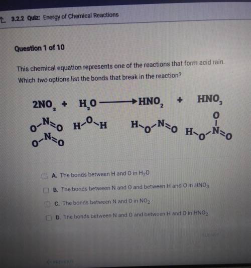 PLEASE HELP I WILL GIVE THE BRAILYEST This chemical equation represents one of the reactions that f
