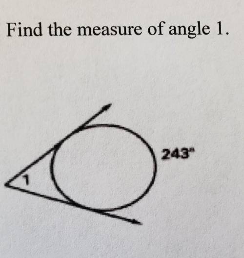 Pls help mefind the measure of angle 1​