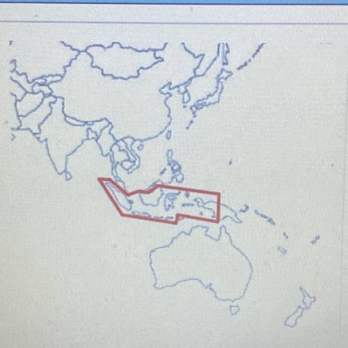 Indonesia- shown in the red box- is BEST described geographically as

A)
a prompted country.
B)
an