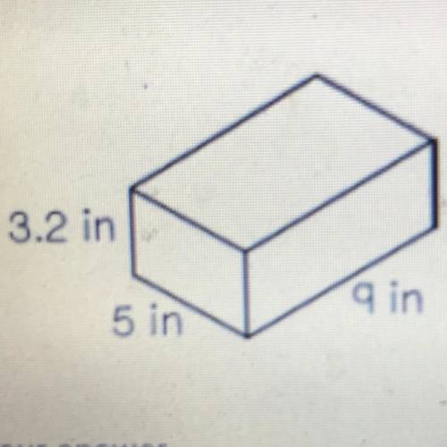 Find the volume of this rectangular prism using V=Bh.