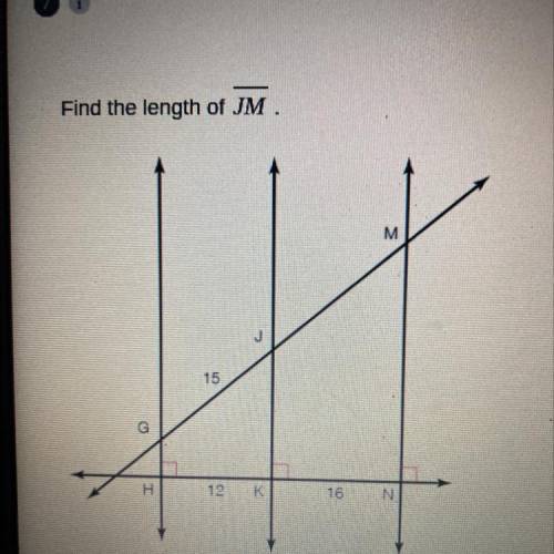 Find the length of JM​