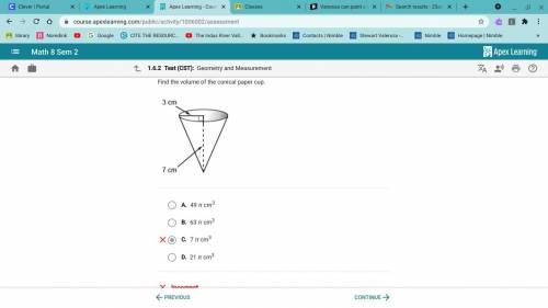 what is the volume of the conical paper cup? (image included) i will mark the best answer as brainl