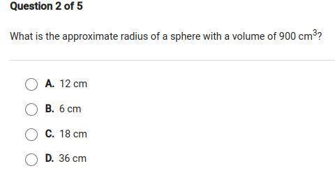Please help!
what is the approximate radius of a sphere with a volume of 900cm³?