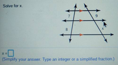 Use the diagram to solve for x.