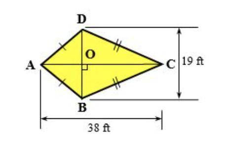 Find the area of the polygon. A = __ft squared