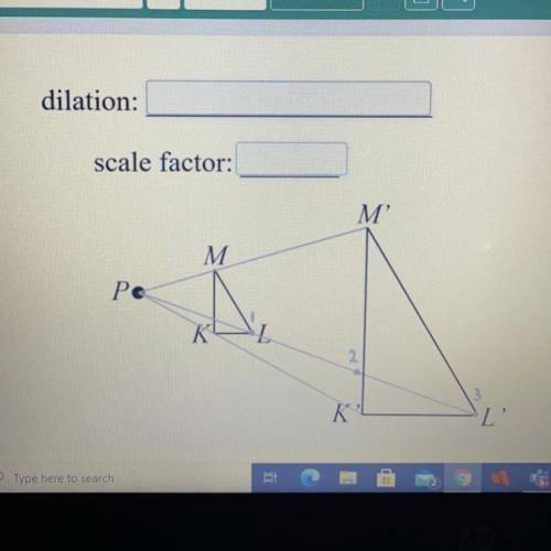 Determine the dilation and scale factor from the pre - image to the using P as the center of dilat