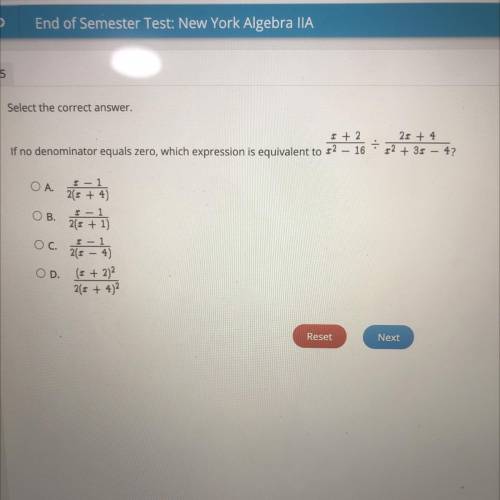 If no denominator equals zero, which expression is equivalent

Ignore the test help fastttt please