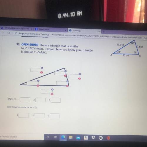 What are the angles 
1.
2.
3.
What are the sides
1.
2.
3.