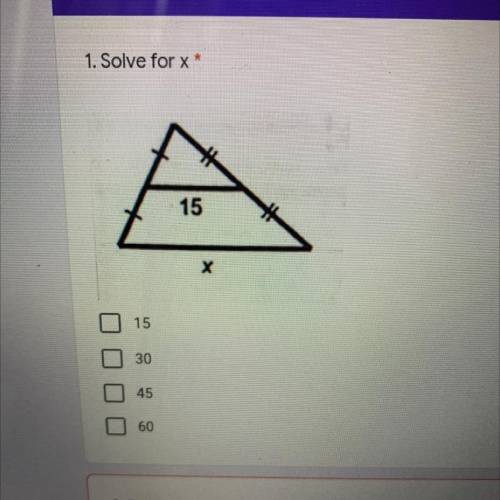 Solve for x 
Need help on this