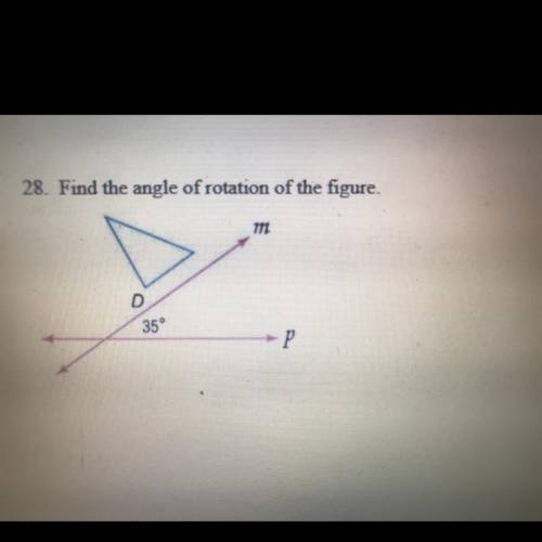 Find the angle of rotation