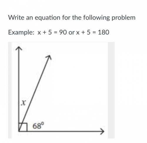 Write an equation for the following problem