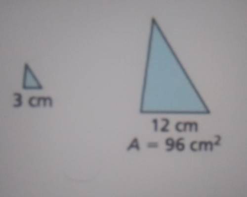 In the following questions, the polygons are similar. The area of one polygon is given, find the ar