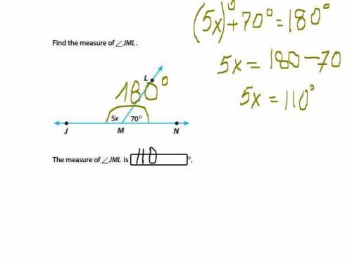Find the measure of angle JML.