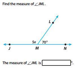 Find the measure of angle JML.