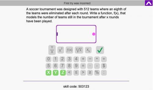 A soccer tournament was designed with 512 teams where an eighth of the teams were eliminated after