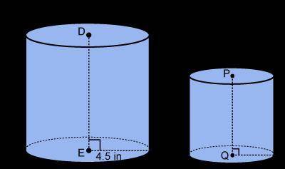 Compete the statement about these similar cylinders.

The circumference of the base of figure 2 is