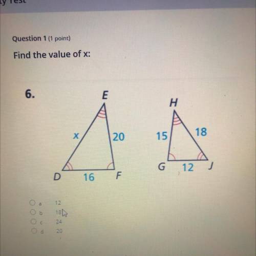 Find the value of X (multiple choice)