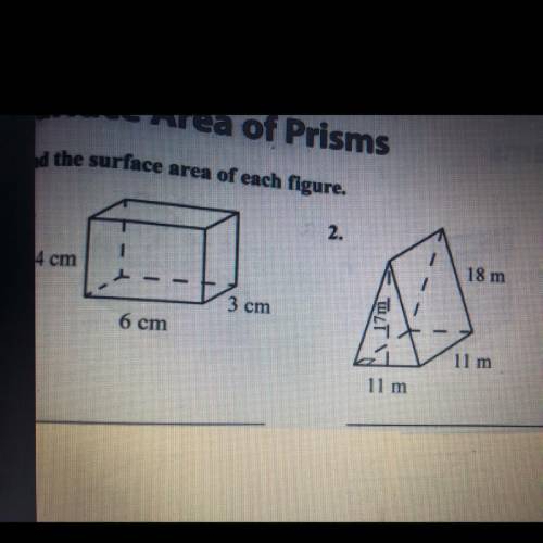 Find the surface area of each figure: need answers for both. please and thank you.