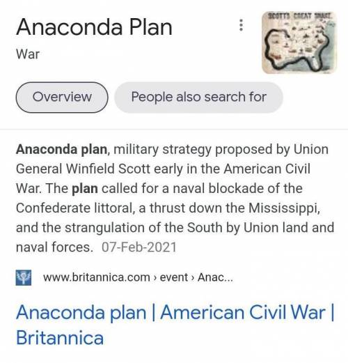 W hat is the ‘Anaconda’ Plan?