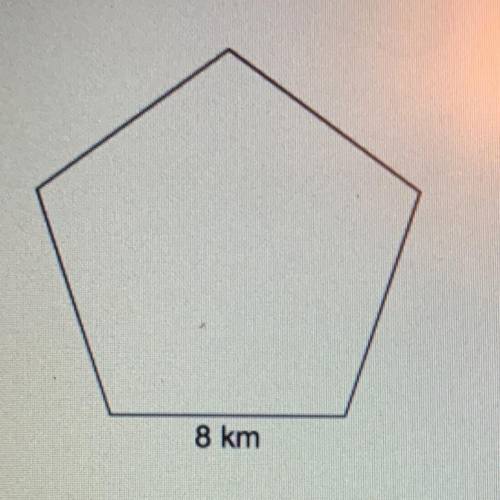 Find the area of each figure. Round your answer to the nearest tenth.
8 km