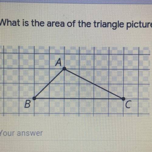 What is the area of the triangle pictured.