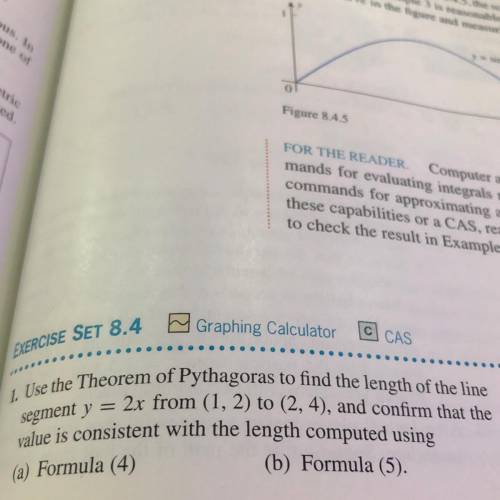 2.

1. Use the Theorem of Pythagoras to find the length of the line
2x from (1, 2) to (2, 4), and