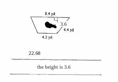 Hey guys help me find the area of this trapezoid
the height is 3.6
and also pls explain