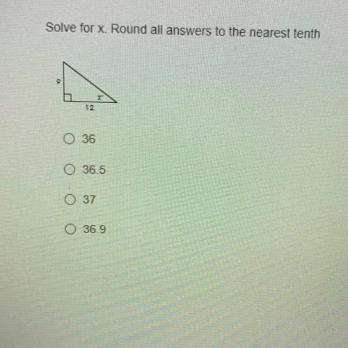Solve for x. Round all answers to the nearest tenth
Please help