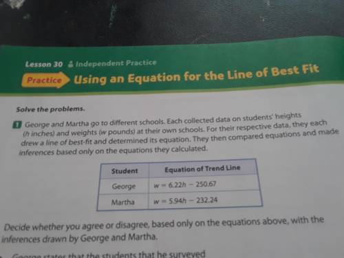 suppose you know that one student in george data set weight 150 pounds. What would the trend line e