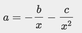 Write the Quadratic Formula for the quadratic equation.