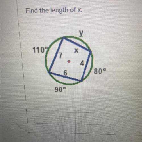Find the length of x.