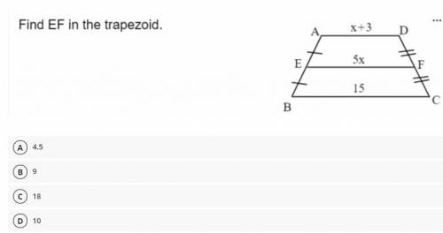 What is EF in the trapeziod