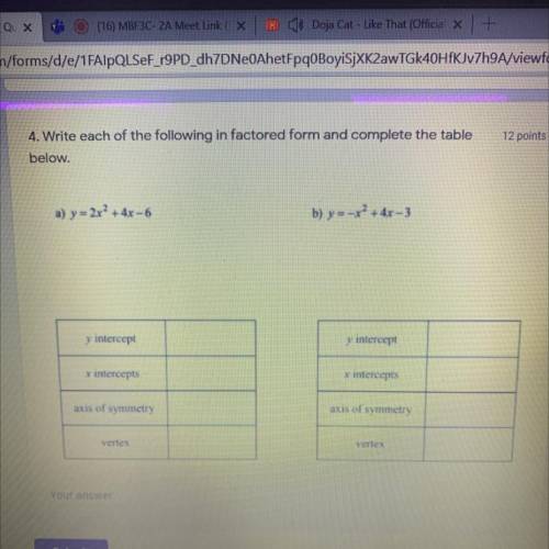 Someone help please this is quadratics