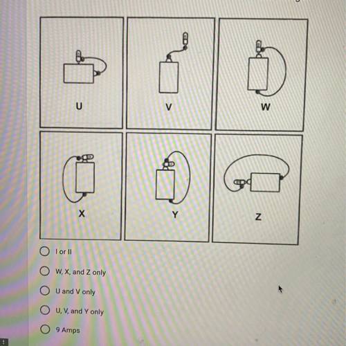 SOME HELP ME WITH MY QUIZ

Which of the bulb/battery/wire combinations illustrated below will ligh