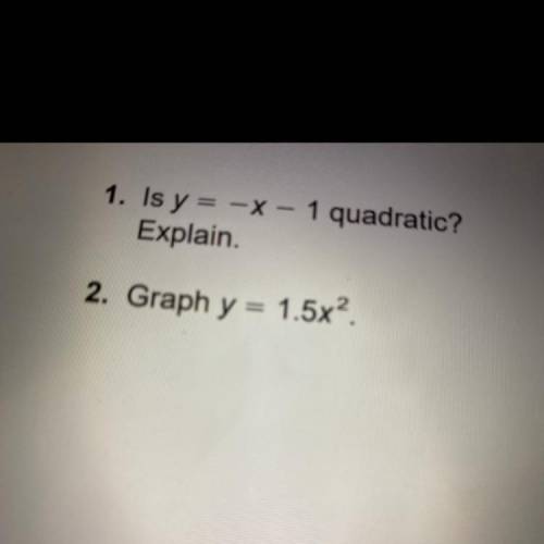 PLEASE HELPPPPP RAISING POINTS TO 15!!! (Identifying quadratics)