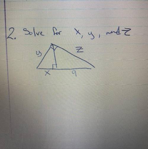 2. Solve for x, y, and z