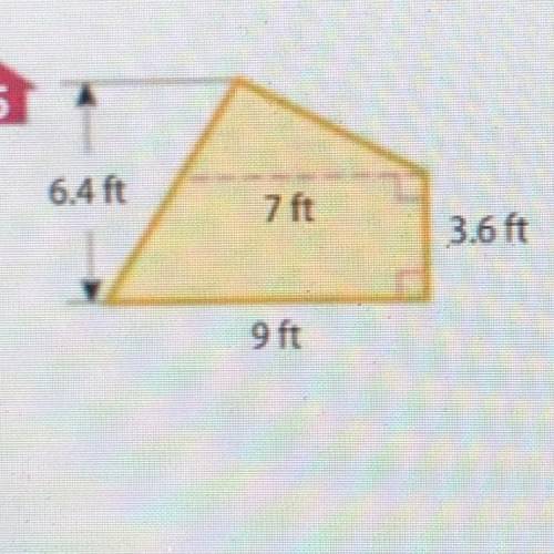 Find the area of each figure. Round to the nearest tenth if necessary